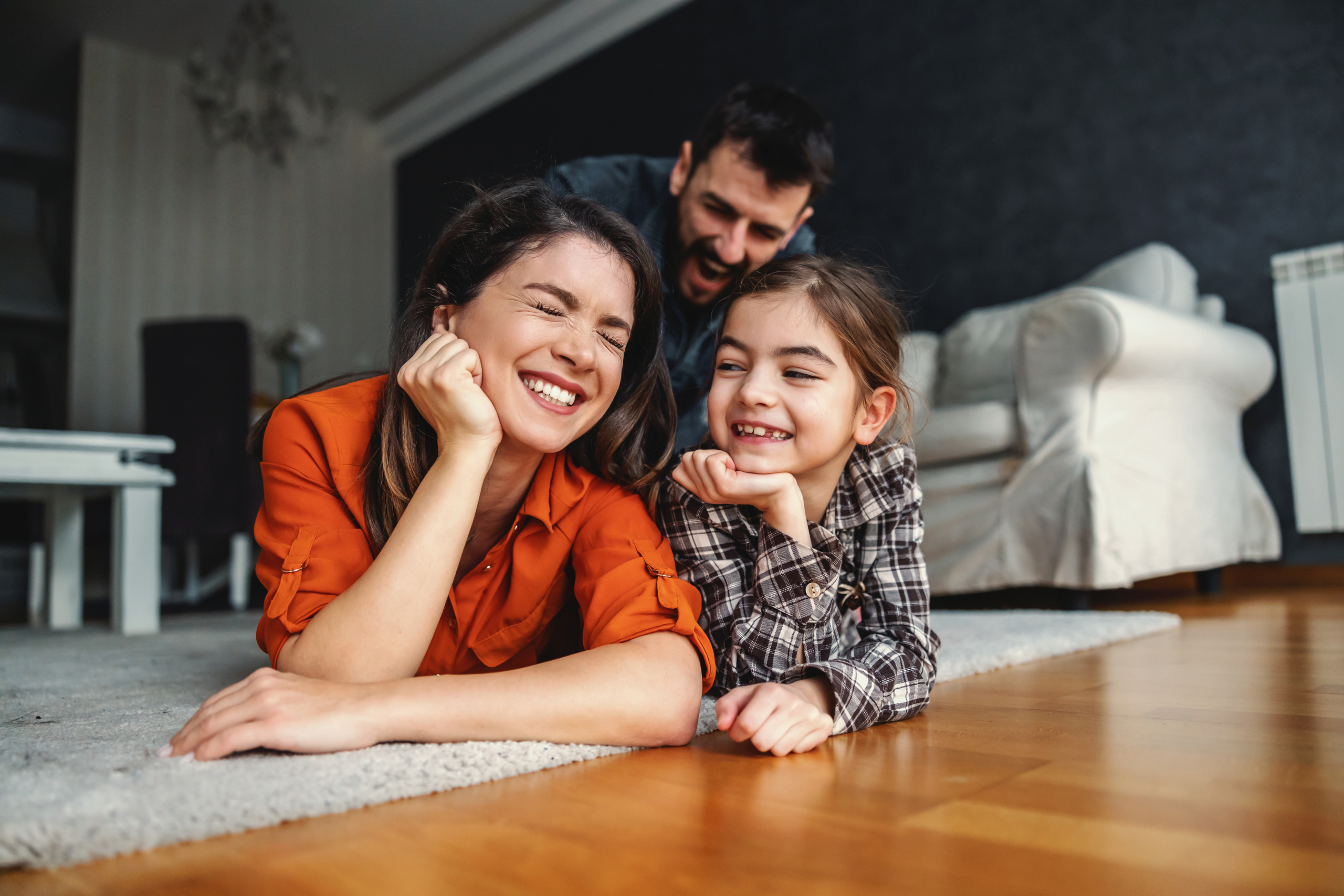 Happy family spending quality time together