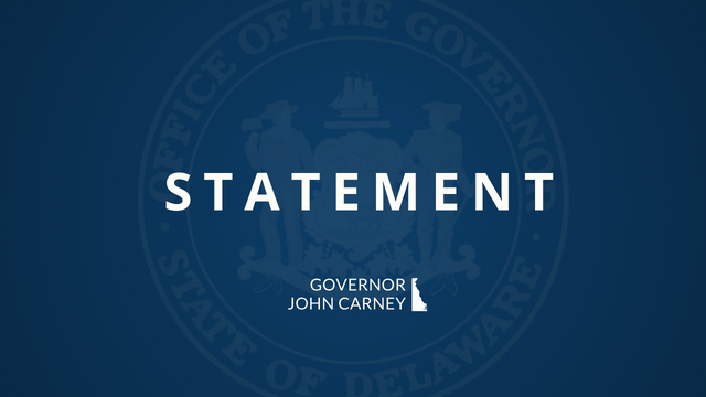 delaware governor seal behind words Statement, Governor John Carney