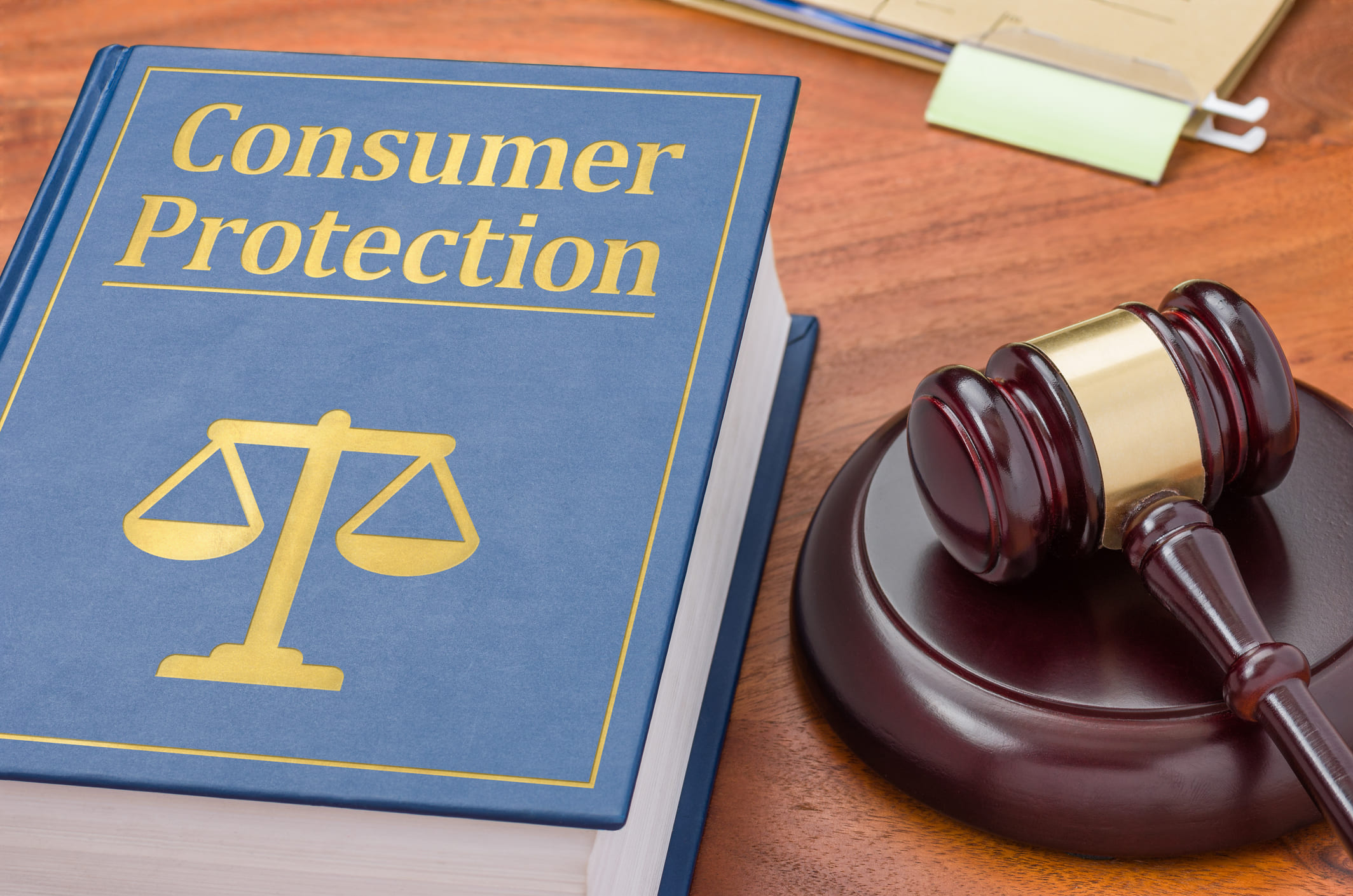 Law book with a gavel - Consumer Protection