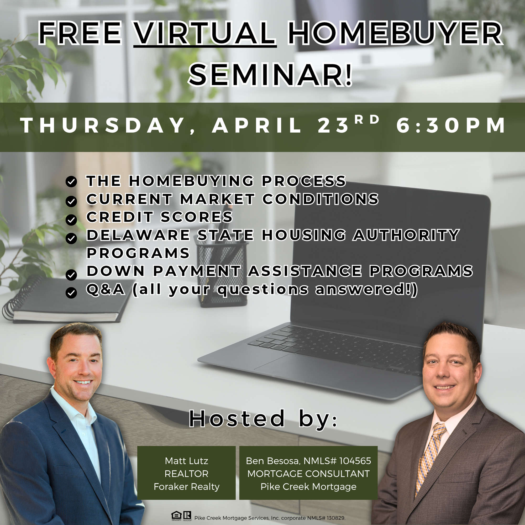 Graphic with the seminar's location details.