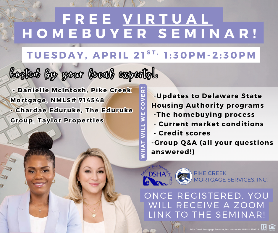 Homebuying seminar graphic with event details