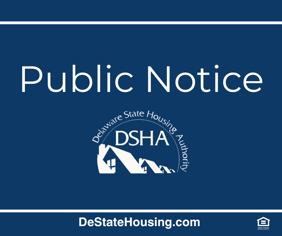 Notice of Virtual Public Hearing FY26 Delaware CDBG
