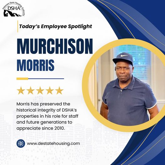 Portrait of Morris Murchison on a DSHA Employee Spotlight graphic